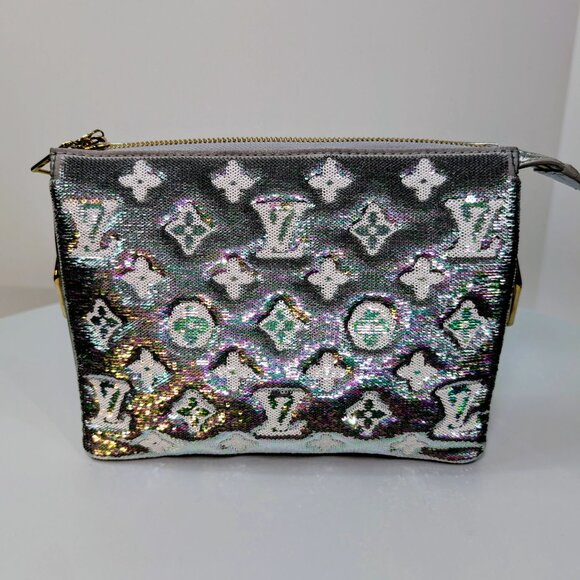 Louis Vuitton Iridescent Sequin and Silver Monogram Empreinte Bag - Picture 4 of 16
